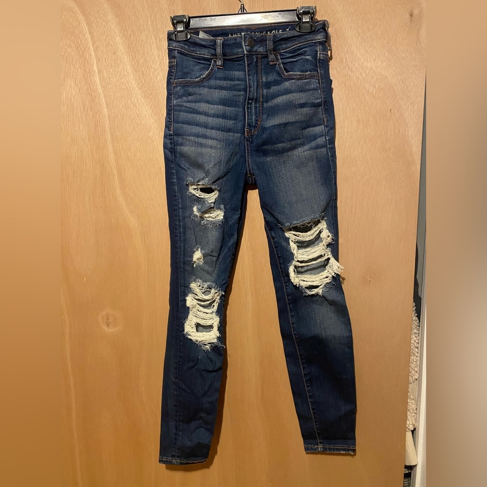 American Eagle Stretch Skinny Ripped Jeans